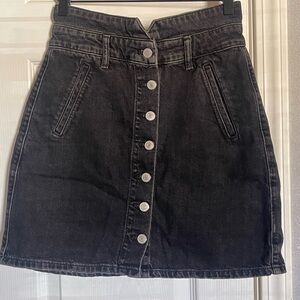 Anthropologie “Pilcro” Button Front Denim Mini Skirt.